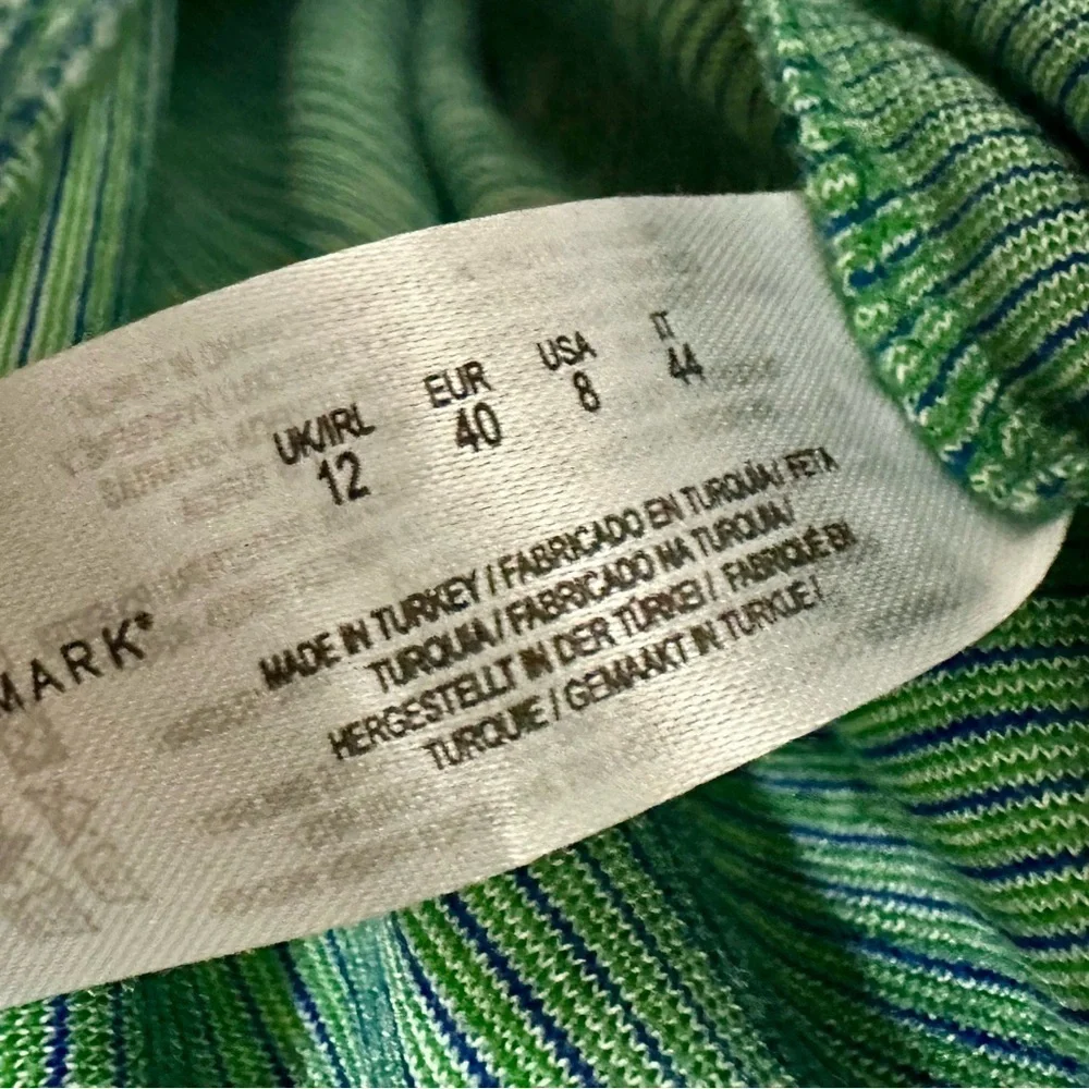 046 Primark | NWOT Turkey Green Textured Knit Square Neck Midi Dress (Size 8) - Picture 5 of 9